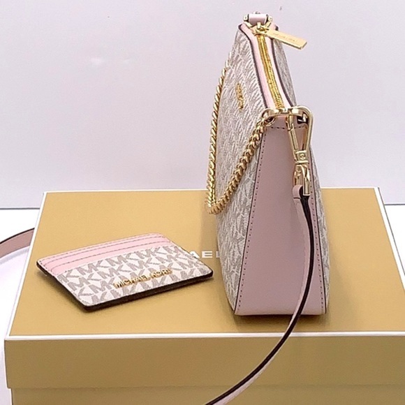 MICHAEL KORS GIFTABLE SHOULDER BAG & CARD HOLDER BOXED SET POWDER BLUSH … - Picture 6 of 16